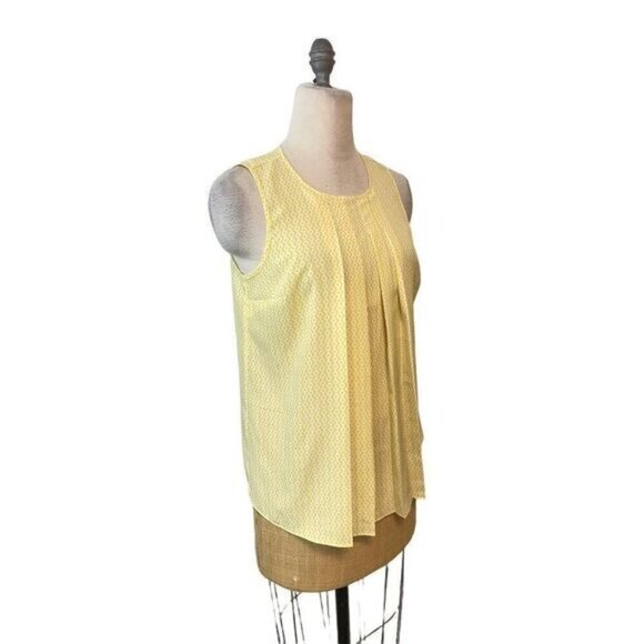 Michael Kors Yellow Print Sleeveless Top NWT Small - Picture 2 of 5